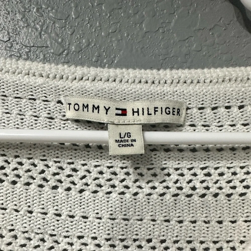 Tommy Hilfiger Women’s White Knit Swimsuit Cover Size‎ L